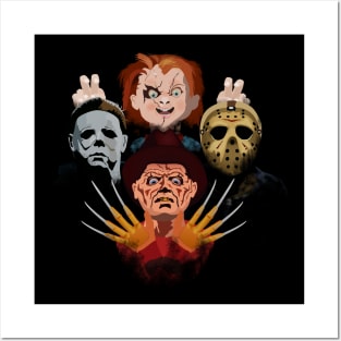 halloween night of four superstar horror Posters and Art